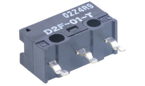 Omron D2F-01-T, Pin Plunger Micro Switch, PCB Terminal, 100 mA @ 30 V dc, SPDT, IP40