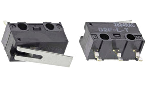Omron D2F-L-T, Hinge Lever Micro Switch, PCB Terminal, 3 A @ 125 V ac, SPDT, IP40