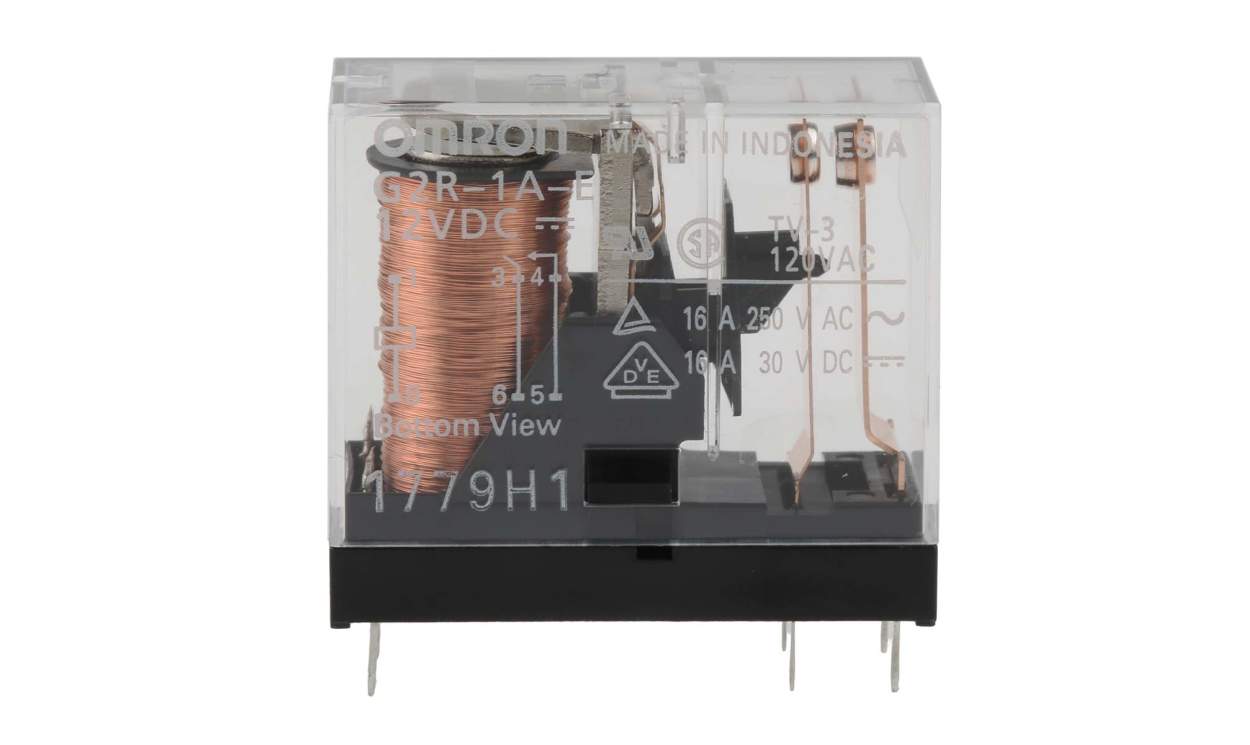 Omron G2R-1A-E DC12, PCB Mount Power Relay, 12V dc Coil, 16A Switching Current, SPST - generaltechuae
