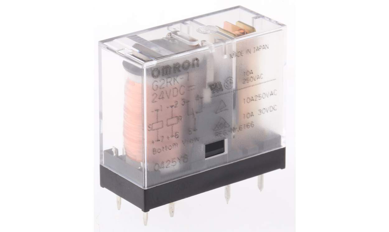 Omron G2RK-1 DC24, PCB Mount Latching Power Relay, 24V dc Coil, 5A Switching Current, SPDT - generaltechuae