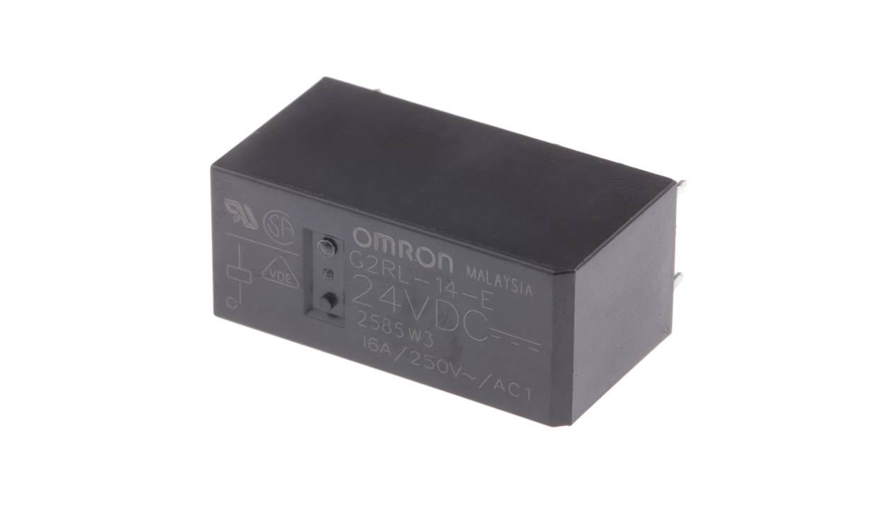 Omron G2RL-14-E DC24, PCB Mount Power Relay, 24V dc Coil, 16A Switching Current, SPDT - generaltechuae