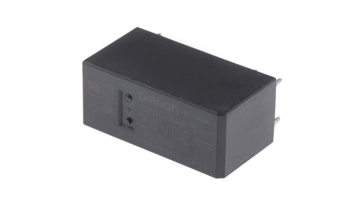 Omron G2RL-1A4-E DC24, PCB Mount Power Relay, 24V dc Coil, 16A Switching Current, SPST
