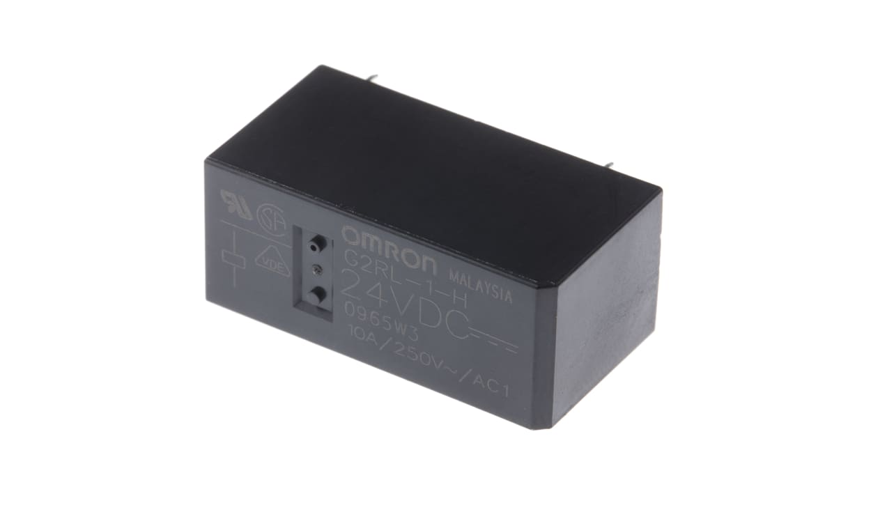 Omron G2RL-1-H DC24, PCB Mount Power Relay, 24V dc Coil, 10A Switching Current, SPDT