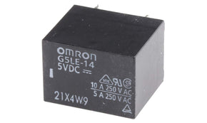 Omron G5LE-14 DC5, PCB Mount Power Relay, 5V dc Coil, 10A Switching Current, SPST-NO - generaltechuae