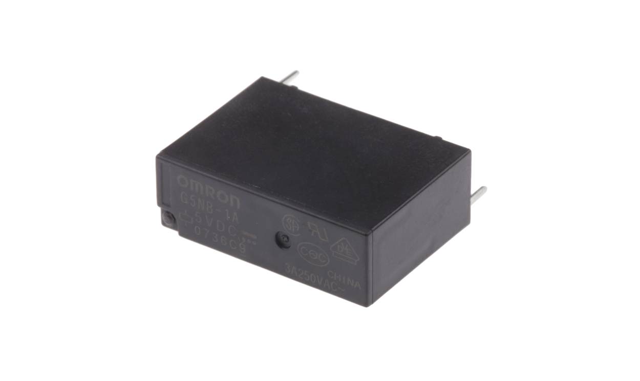 Omron G5NB-1A DC5, PCB Mount Power Relay, 5V dc Coil, 5A Switching Current, SPST