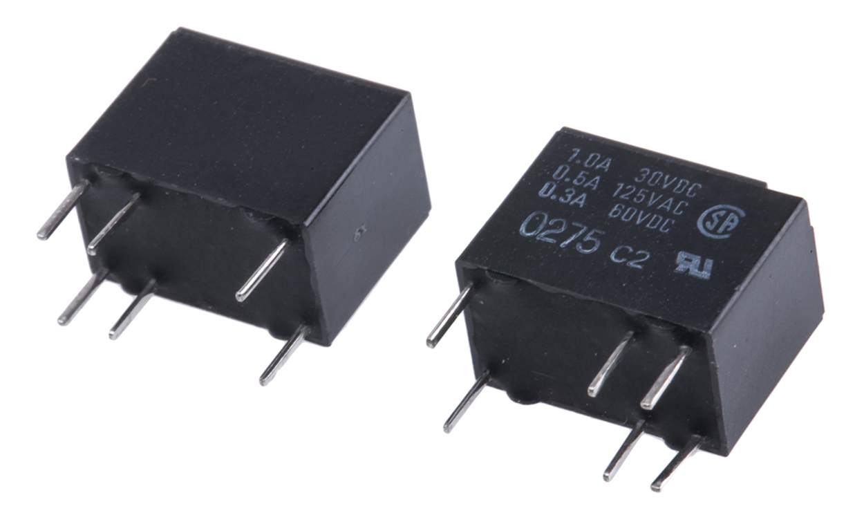 Omron G5V-1 6DC, PCB Mount Signal Relay, 6V dc Coil, 2A Switching Current, SPDT