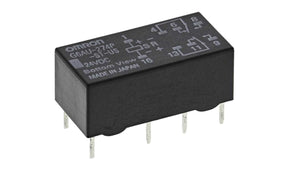 Omron G6AU-274P-ST-US 24DC, PCB Mount Latching Signal Relay, 24V dc Coil, 2A Switching Current, DPDT
