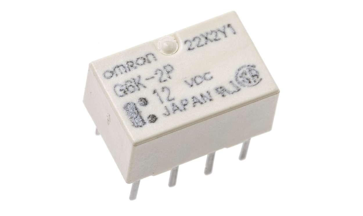 Omron G6K-2P 12DC, PCB Mount Signal Relay, 12V dc Coil, 1A Switching Current, DPDT