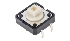 Omron B3F-4050, Ivory Plunger Tactile Switch, SPST 50 mA @ 24 V dc 3mm Through Hole