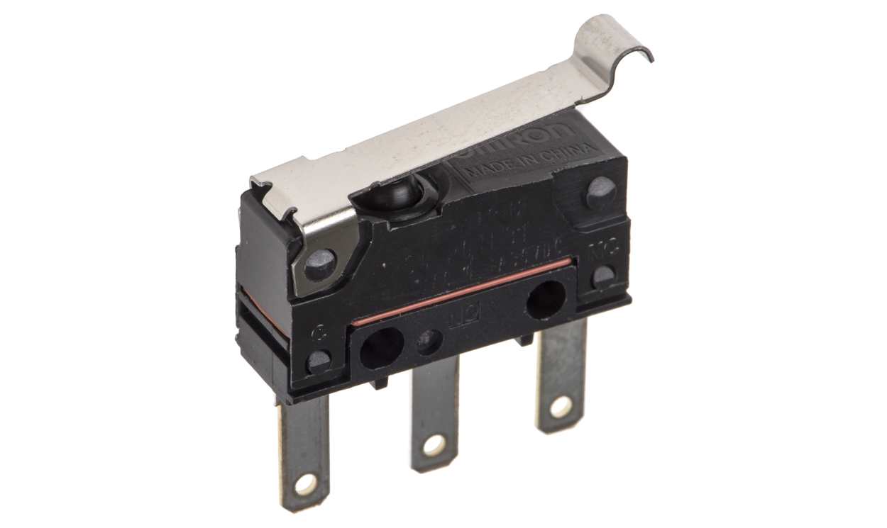Omron D2SW-P01L3T, Simulated Roller Lever Micro Switch, Tab Terminal, 100 mA @ 30 V dc, SPDT, IP67