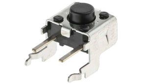 Omron B3F-3120, Black Plunger Tactile Switch, SPST 50 mA @ 24 V dc 1.6mm Through Hole