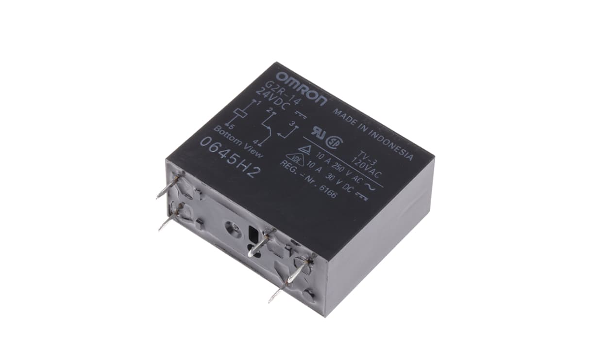 Omron G2R-14 DC24, PCB Mount Power Relay, 24V dc Coil, 10A Switching Current, SPDT - generaltechuae