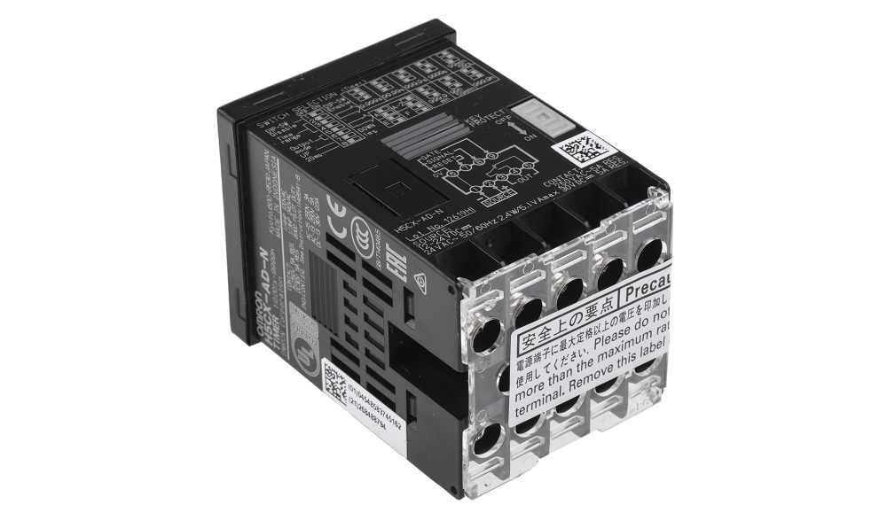 Omron H5CX-AD-N, H5CX Series Panel Mount Timer Relay, 12 → 24V ac/dc, 1-Contact, 0.001 s → 9999h