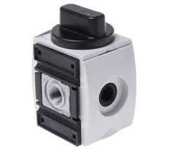 AVENTICS R412006260 Rotary Knob 3/2 Pneumatic Manual Control Valve AS2-SOV Series, G 1/4, 1/4in, III B