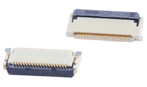 Omron XF2M-2015-1A, , XF2M 0.5mm Pitch 20 Way Right Angle Female FPC Connector, Top and Bottom Contact