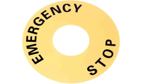 Omron A22Z-3466-1, Legend Plate for Use with A22E E-Stop, Emergency Stop