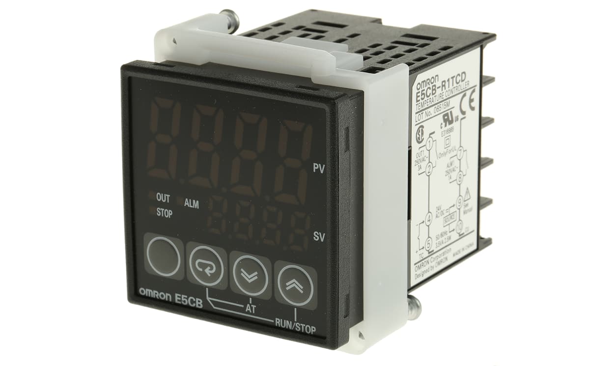 Omron E5CB-R1TCD 24VAC/DC, E5CB Panel Mount PID Temperature Controller, 48 x 48mm, 1 Output Relay, 24 V ac/dc Supply Voltage ON/OFF, PID, - generaltechuae
