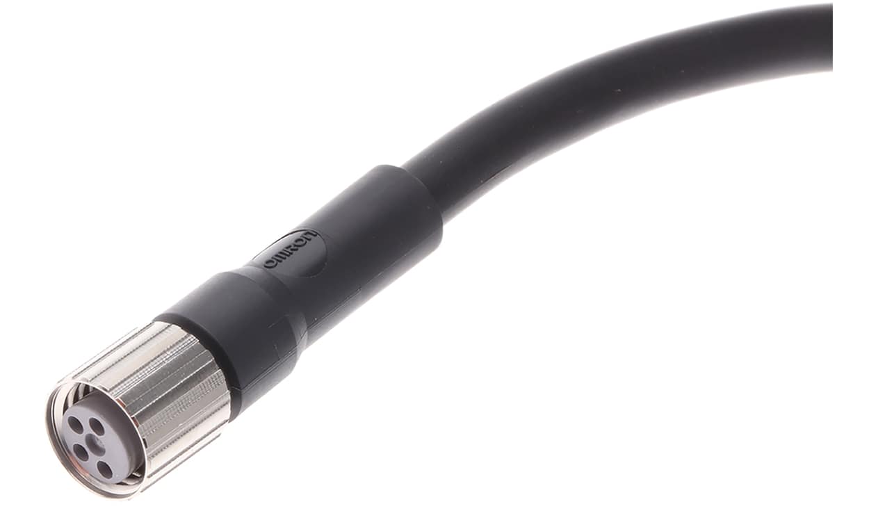 Omron XS3F-M8PVC4S2M, Straight Female 4 way M8 to Unterminated Sensor Actuator Cable, 2m