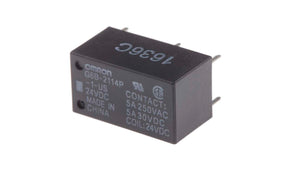 Omron G6B-2114P-1-US DC24, PCB Mount Power Relay, 24V dc Coil, 5A Switching Current, SPST-NC, SPST-NO