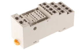 Omron PYF14S, MY4 14 Pin 250V ac DIN Rail Relay Socket, for use with MY2 Series, MY4 Series