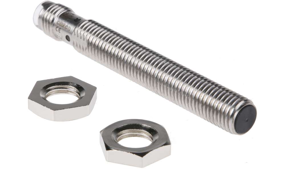 Omron E2A-S08LS02-M5-B1, Inductive Threaded Barrel Proximity Sensor, M8, 2 mm Detection, PNP NO, 12 → 24 V dc