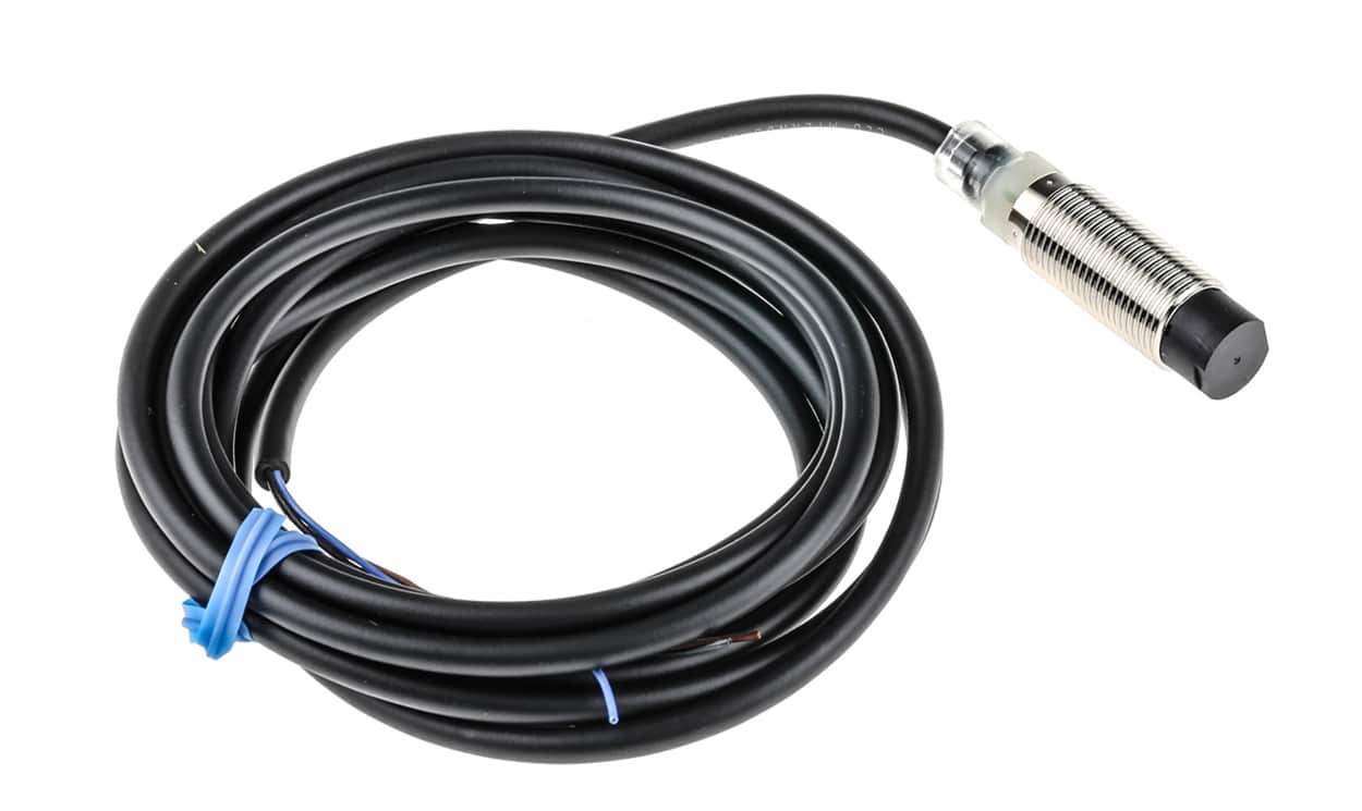 Omron E2B-M12KN08-WP-C1 2M, Inductive Threaded Barrel Proximity Sensor, M12, 8 mm Detection, NPN NO, 12 → 24 V dc - generaltechuae
