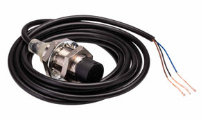 Omron E2B-M18KN16-WP-B2 2M, Inductive Threaded Barrel Proximity Sensor, M18, 16 mm Detection, PNP NC, 12 → 24 V dc