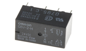Omron G5V-2-H DC24, PCB Mount Signal Relay, 24V dc Coil, 1A Switching Current, DPDT