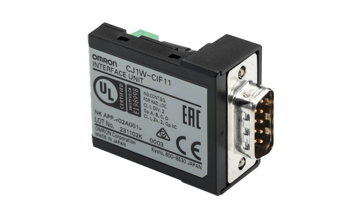 Omron CJ1W-CIF11, CJ1 Series PLC CPU for Use with CJ1 Series, 6-Input - generaltechuae