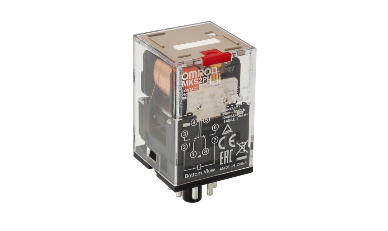 Omron MKS2PI 240VAC, Plug In Power Relay, 240V ac Coil, 10A Switching Current, DPDT - generaltechuae