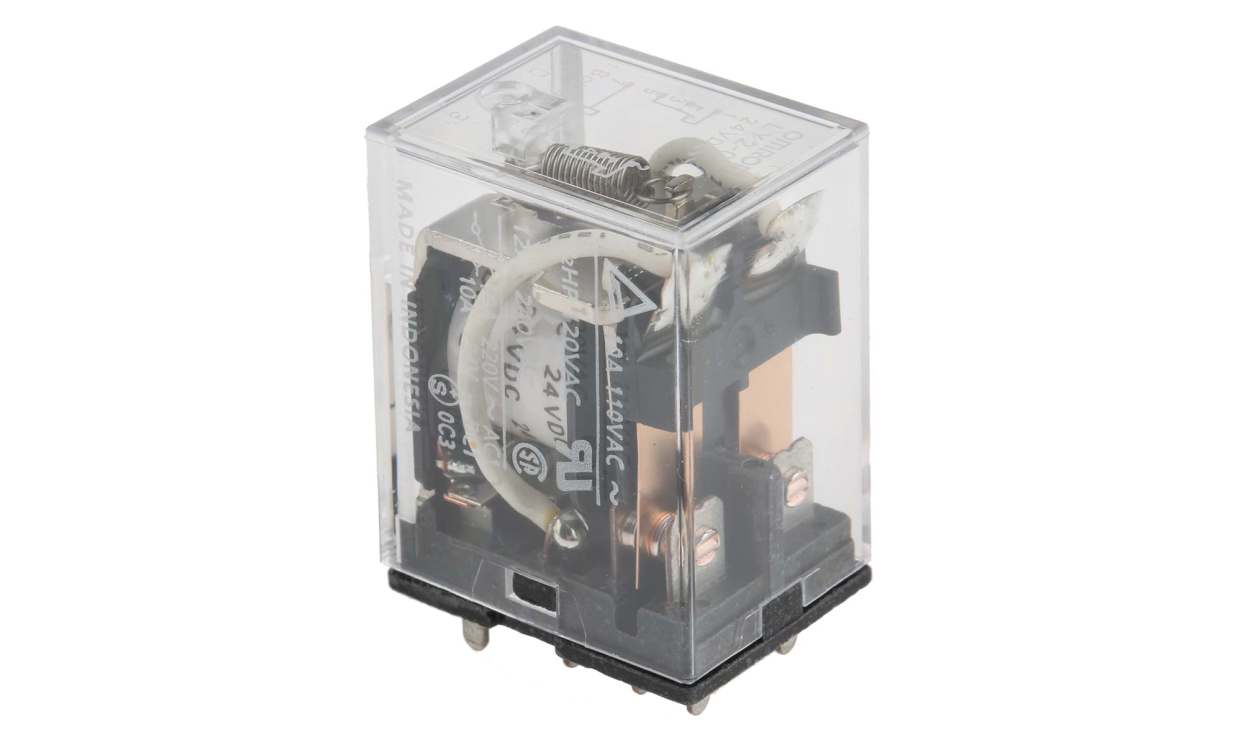 Omron LY2-0 24VDC, PCB Mount Power Relay, 24V dc Coil, 10A Switching Current, DPDT