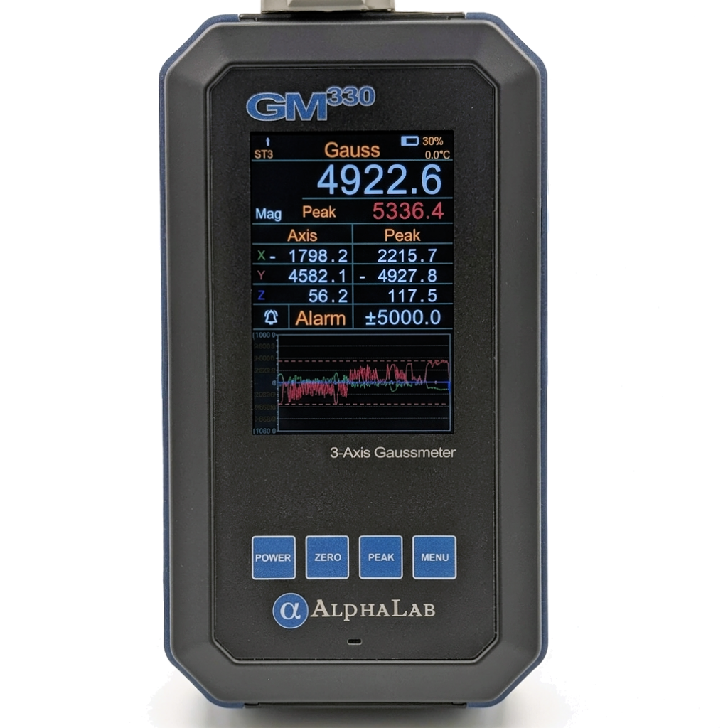 AlphaLab GM330AX | Gaussmeter Model GM330 with Axial Probe | AC/DC to 30 kG - generaltechuae