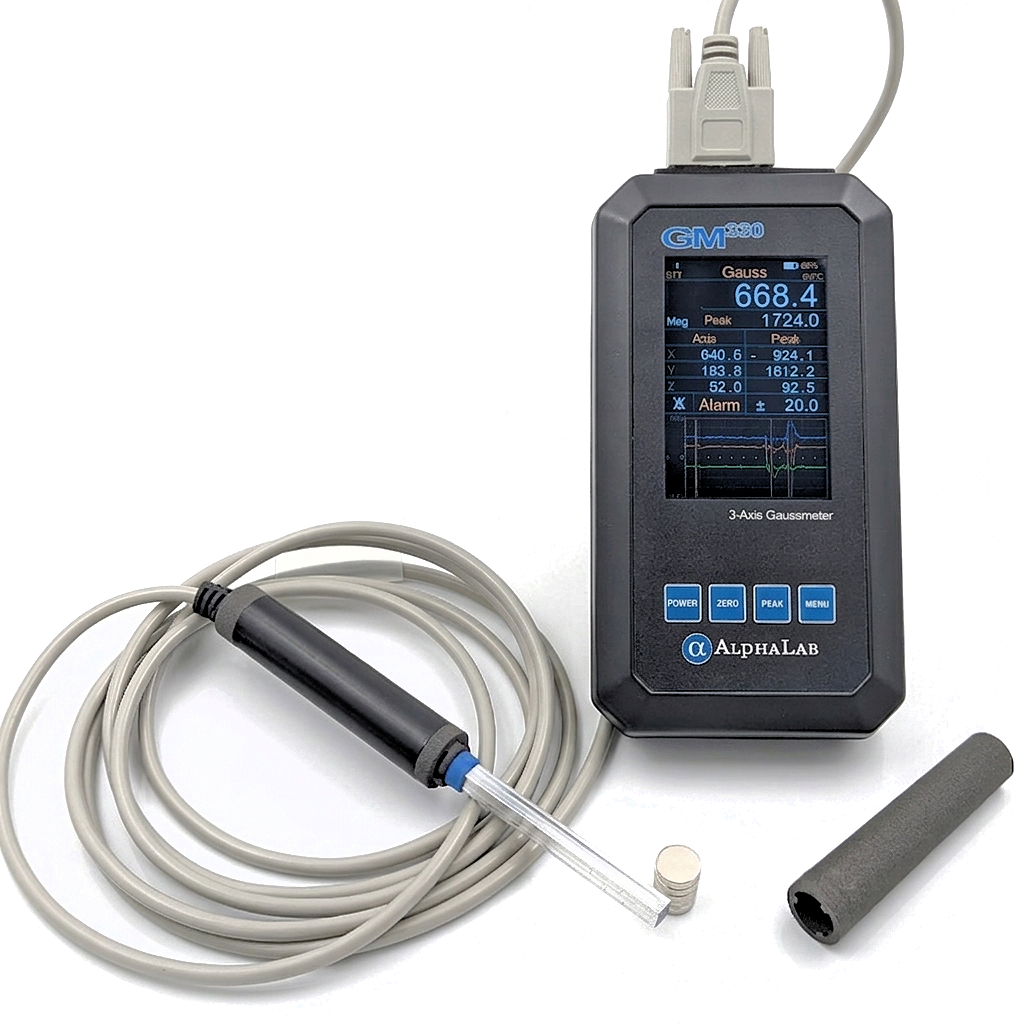 AlphaLab GM3303A | Gaussmeter Model GM330 with 3-Axis Probe | X/Y/Z & Magnitude to 30 kG - generaltechuae (3)