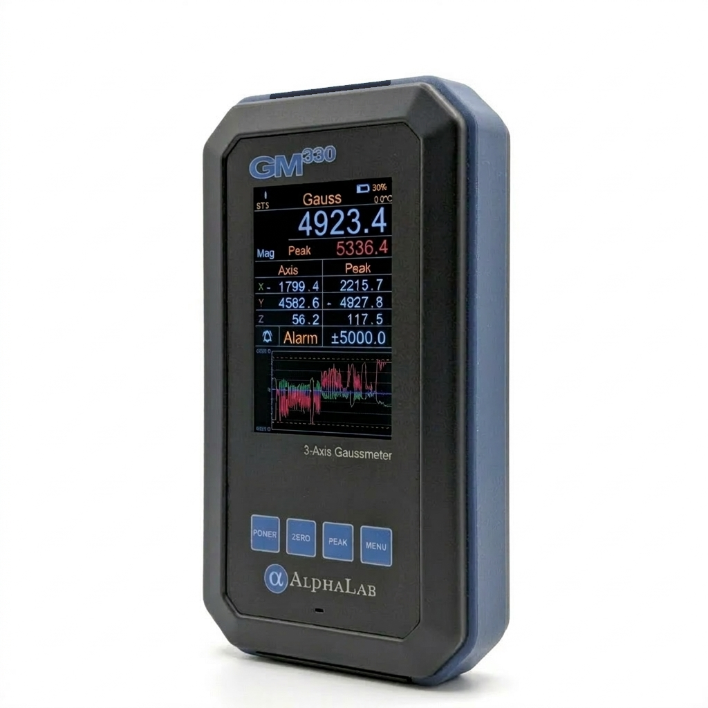 AlphaLab GM3303A | Gaussmeter Model GM330 with 3-Axis Probe | X/Y/Z & Magnitude to 30 kG - generaltechuae (6)