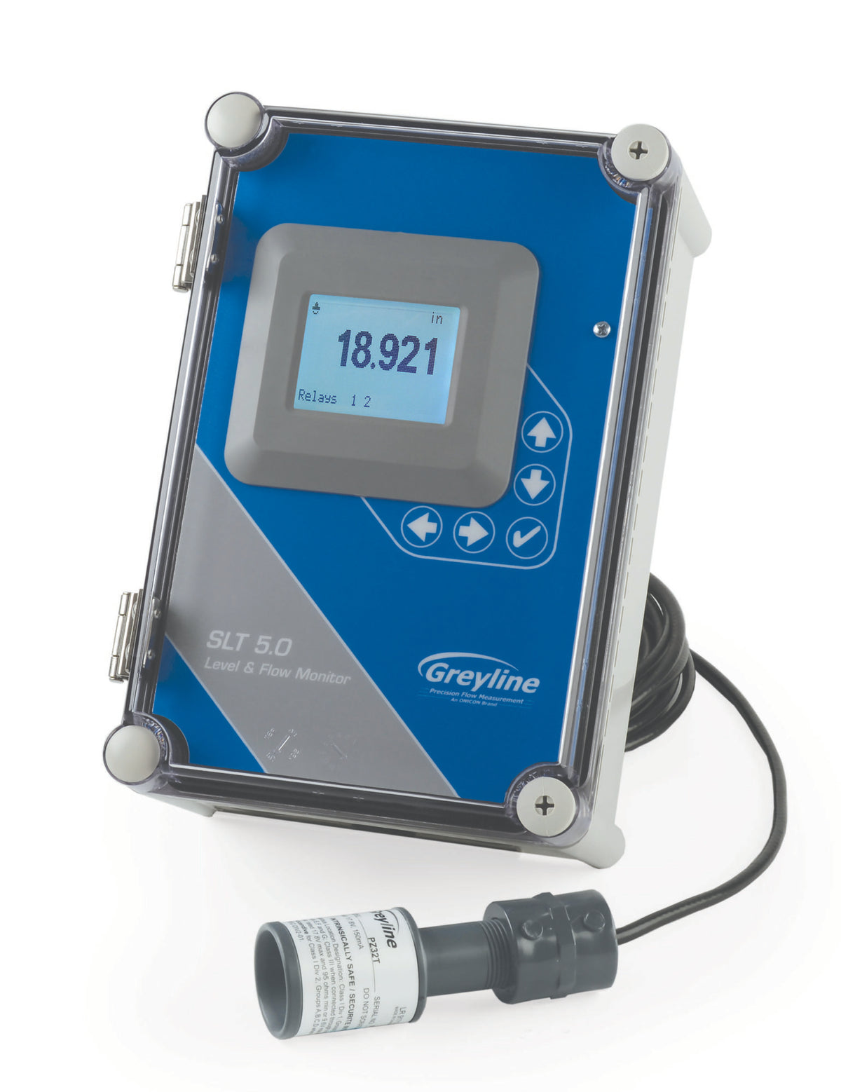 Greyline SLT-5.0 | Ultrasonic Level & Open Channel Flow Monitor | 2 Relays, 4–20 mA - generaltechuae