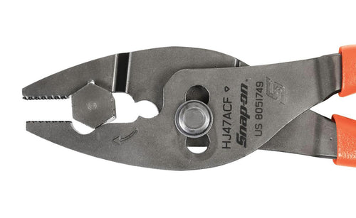 Snap-on HJ47ACFO | 8" Talon Grip FlankJaw Slip-Joint Pliers | 8-1/4 in long, Orange