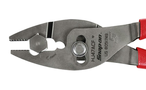 Snap-on HJ47ACFDT | 8" Talon Grip FlankJaw Slip-Joint Pliers | 8-1/4 in long, Dark Titanium