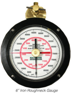 Matherne Iron Roughneck Torque Gauge | 6 in Dial, up to 120,000 ft-lbs - generaltechuae