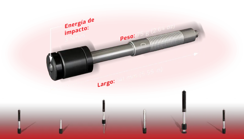 DMQ QHS511 | Type C Leeb Impact Device | 3 Nmm impact energy, 141 mm - generaltechuae