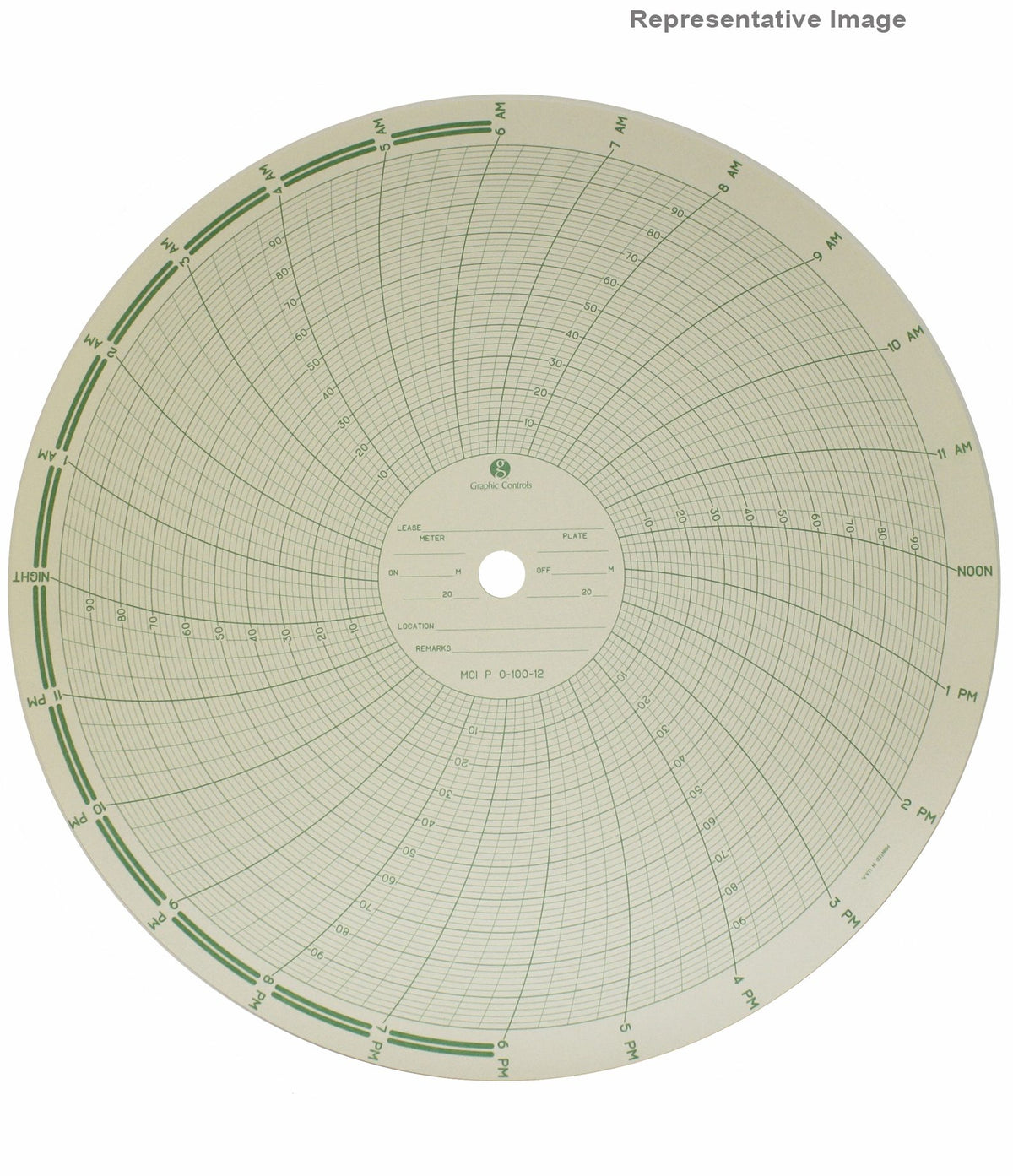 Palmer Wahl In-Stock_Charts | Standard Circular Recorder Charts | 8 in & 12 in, Box of 100 - generaltechuae