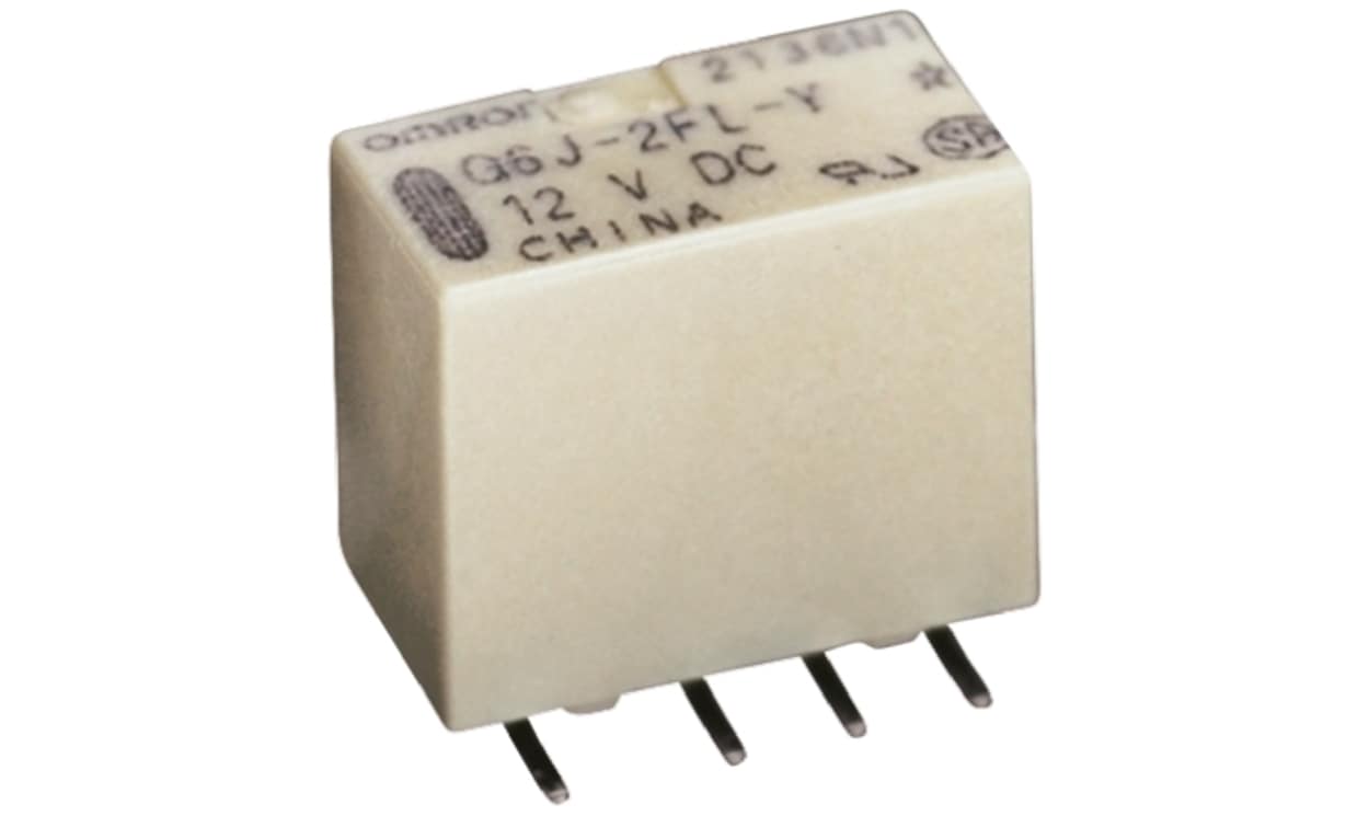 Omron G6JU-2FS-Y DC5, Surface Mount Latching Signal Relay, 5V dc Coil, 1A Switching Current, DPDT