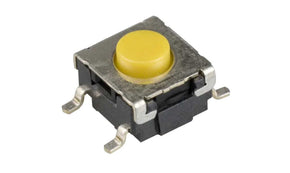 Omron B3S-1002, Black Button Tactile Switch, SPST 50 mA @ 24 V dc 0.55mm