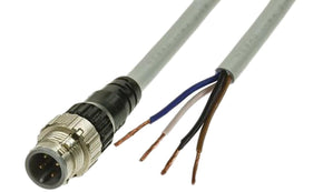 Omron XS5H-D421-G80-F, Straight Male 4 way M12 to Unterminated Sensor Actuator Cable, 5m