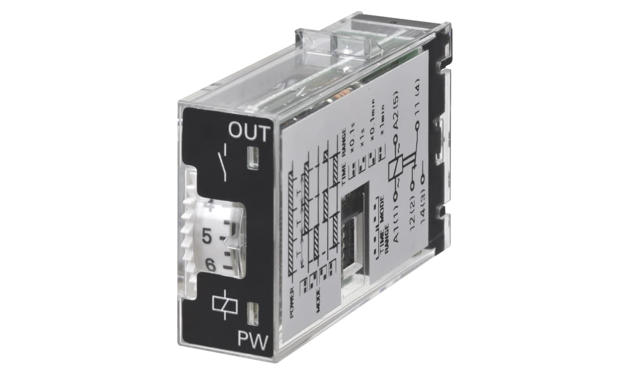 Omron H3RN-1-B 24VDC, H3RN Series Panel Mount Timer Relay, 24V dc, 2-Contact, 0.1 s → 10min, SPDT - generaltechuae