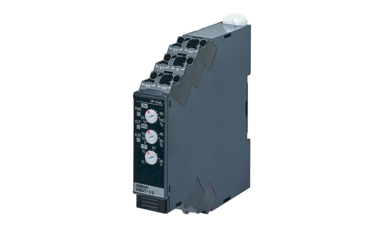 Omron K8DT-VS3TA, Voltage Monitoring Relay, 1 Phase, 20 → 200V ac/dc, DIN Rail - generaltechuae
