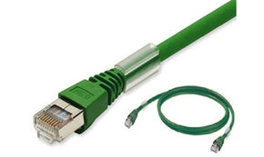 Omron XS6W-5PUR8SS200CM-G, XS6, 2m Cat5, Green RJ45 to Male RJ45 Male, SFTP, UTP Shielded, Terminated PUR Sheath