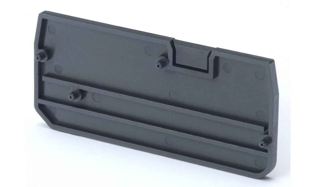 Omron XW5E-P1.5-1.2-1, XW5E Series End Cover for Use with XW5G-P1.5-1.2-1 Grounding Terminal Block, XW5T-P1.5-1.2-1 Feed Through