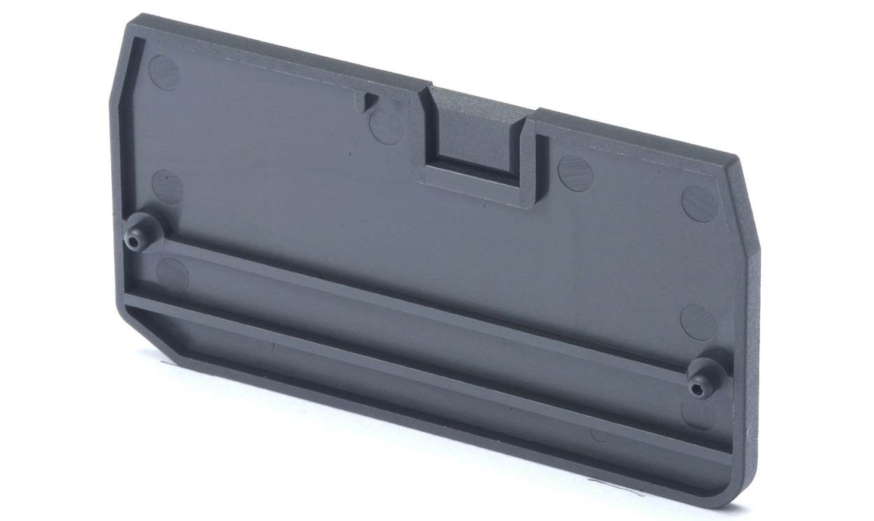 Omron XW5E-P4.0-1.1-1, XW5E Series End Cover for Use with XW5G-P4.0-1.1-1 Grounding Terminal Block, XW5T-P4.0-1.1-1 Feed Through