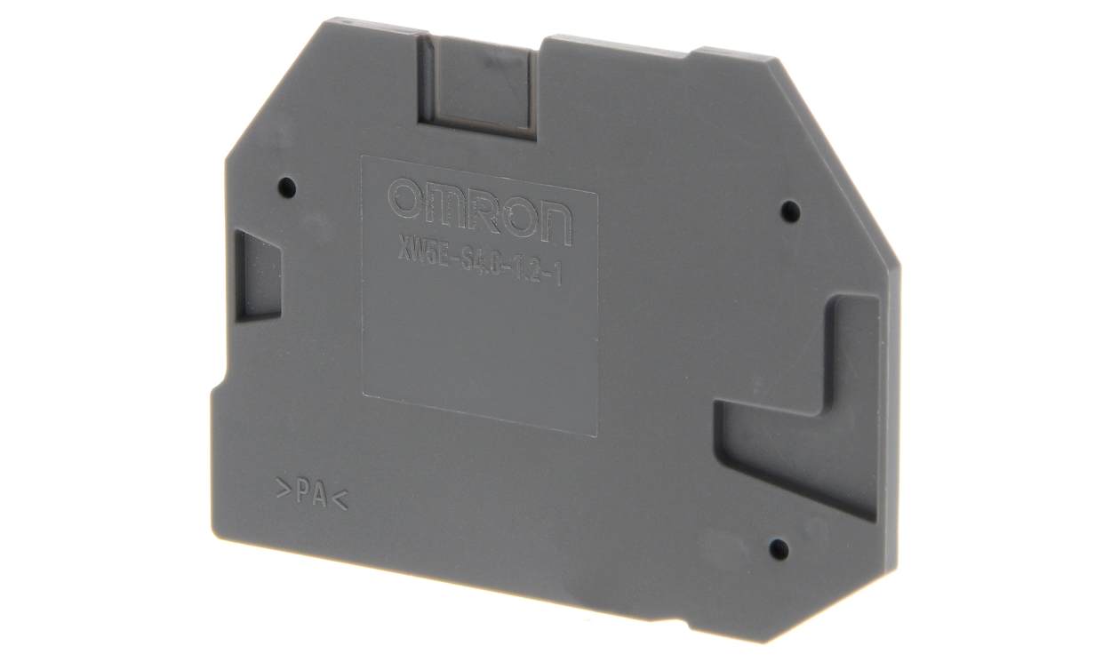Omron XW5ES40121, XW5E End Cover for use with XW5G-S4.0-1.2-1 Grounding Terminal Block, XW5T-S4.0-1.2-1 Feed Through Terminal Block,