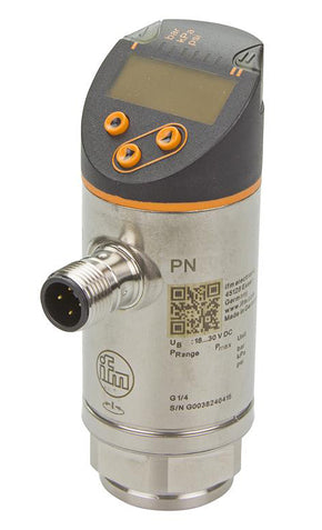 ifm PN3097, Pressure Sensor, 0bar Min, 1bar Max, Analogue + PNP-NO/NC Programmable Output, Relative Reading